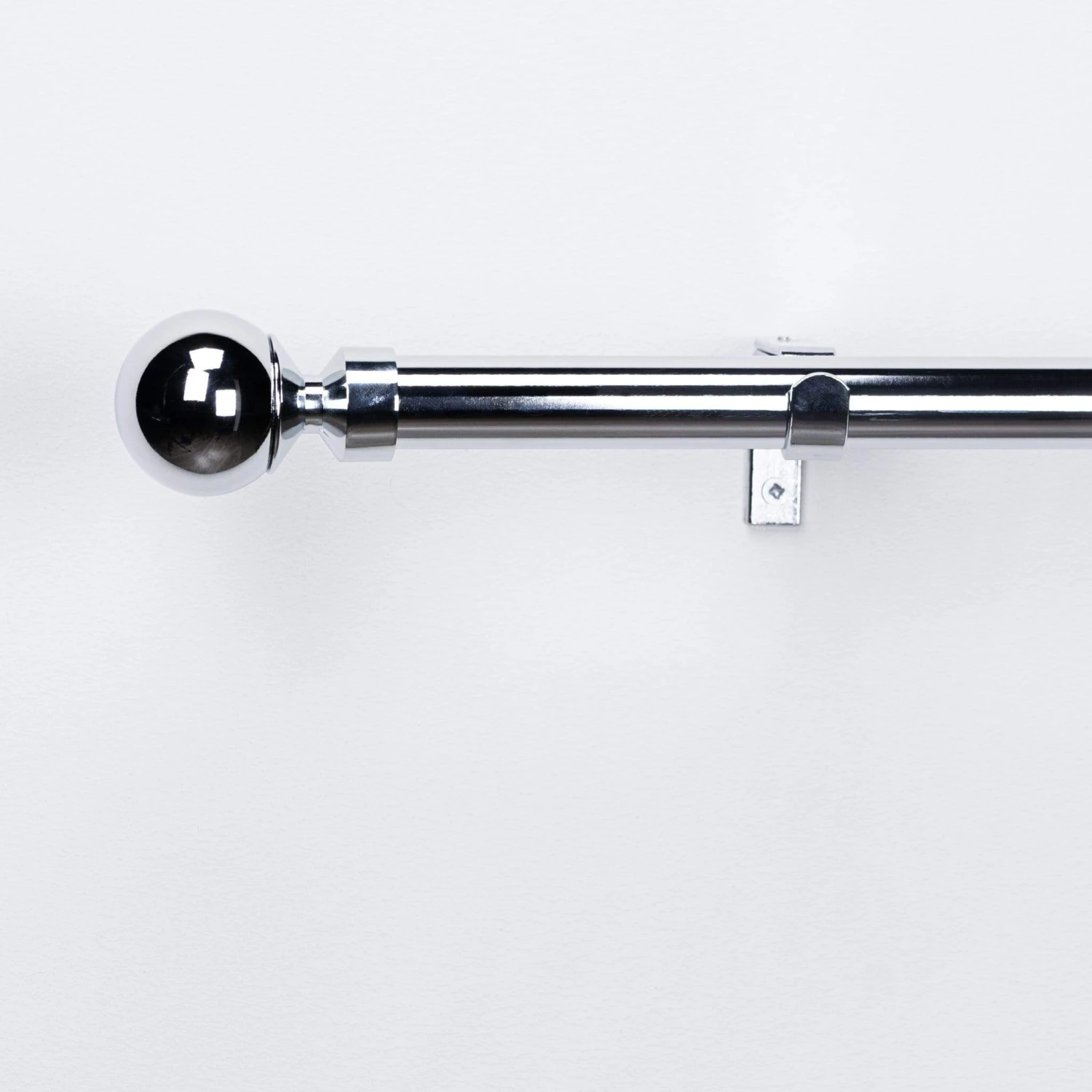 Extendable Chrome Curtain Pole With Ball Finial 3 Extendable Chrome Curtain Pole With Ball Finial