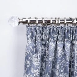 Extendable Satin And Silver Curtain Pole With Crystal Finial 7 Extendable Satin And Silver Curtain Pole With Crystal Finial -Taskers Sale Shop extendable satin and silver curtain pole with crystal finial 15538197594198