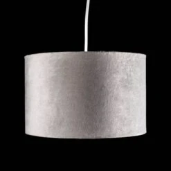 Forli Light Grey Velvet Light Shade - 28cm