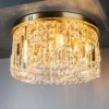 Wisconsin Round 5 Light Flush Gold Ceiling Light 2 Wisconsin Round 5 Light Flush Gold Ceiling Light -Taskers Sale Shop galaxy prism round 5 light flush gold ceiling light galaxy prism round tas111gd 5 light flush gold 31187373523030