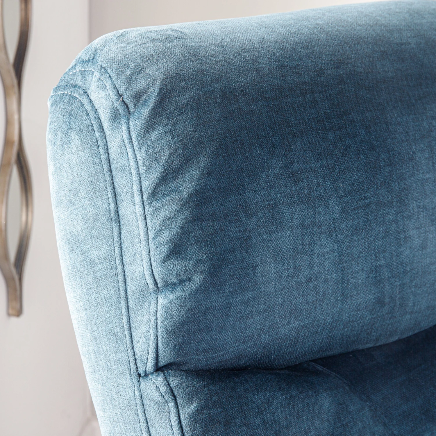 Houston Blue Recliner Chair & Stool 6 Houston Blue Recliner Chair & Stool - Image 4