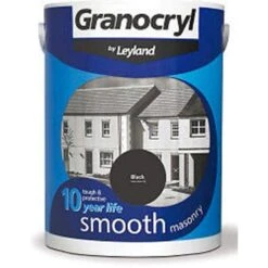 Granocryl Smooth Black 2.5 Litre Masonry Paint