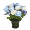 Grave Pot Blue Rose Chrysanthemum & Pansy - 25cm -Taskers Sale Shop grave pot blue rose chrysanthemum pansy 25cm 60004325 31459548889174