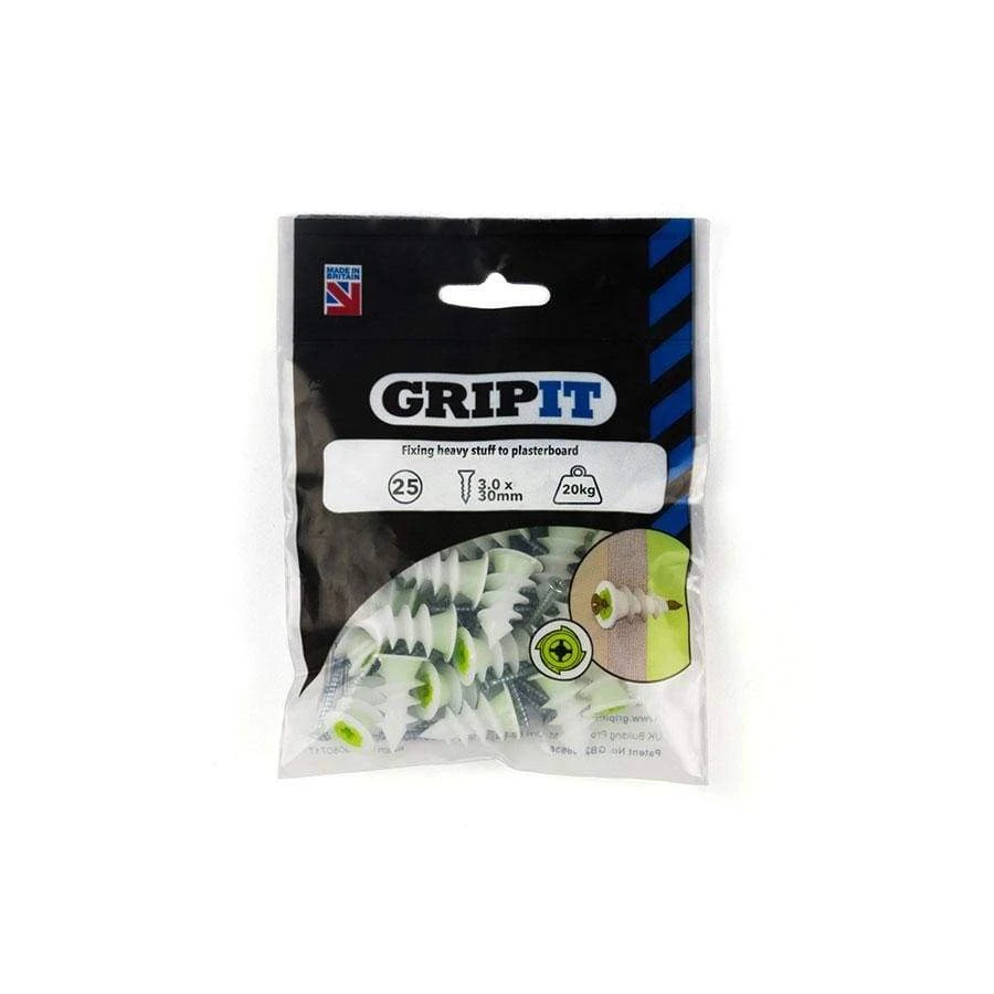 Gripit Twist-It Green Self Drive 25 Pack 3 Gripit Twist-It Green Self Drive 25 Pack