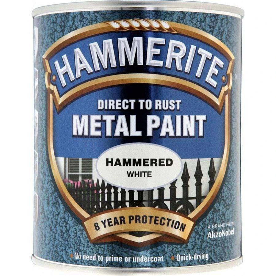 Hammerite Direct To Rust Hammered White Metal Paint 4 Hammerite Direct To Rust Hammered White Metal Paint - Image 2