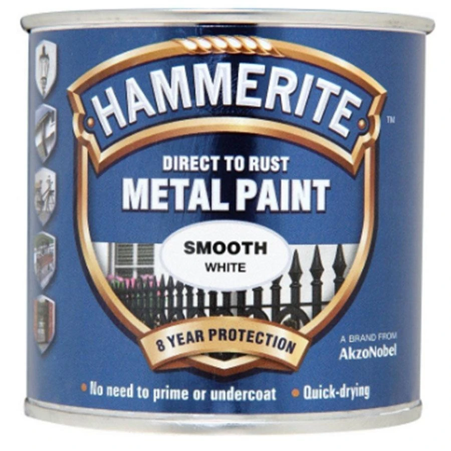 Hammerite Direct To Rust Smooth White Metal Paint 4 Hammerite Direct To Rust Smooth White Metal Paint - Image 2