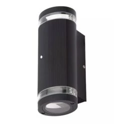 Montpellier Up/Down Black Outdoor Photocell Sensor Wall Light