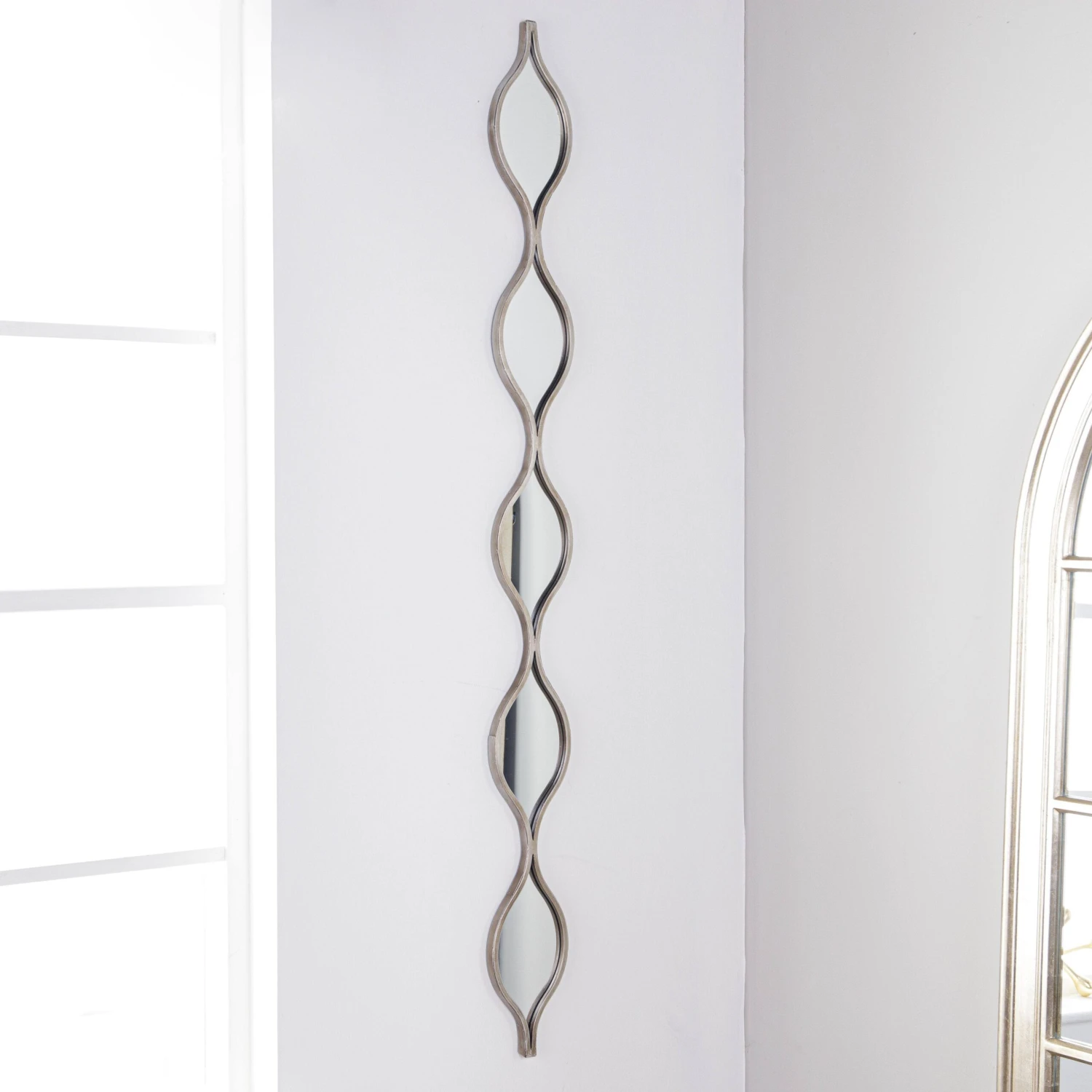 Hill Decorative Hanging Mirror Silver - 18386 3 Hill Decorative Hanging Mirror Silver - 18386