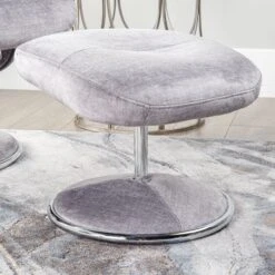 Houston Silver Recliner Chair & Stool -Taskers Sale Shop houston silver recliner chair stool gfa houston paddington chair stool silver 30594917892182