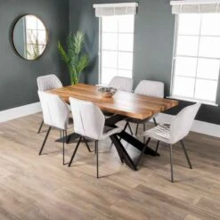 Winslow Table & 6 Vancouver Silver Chairs