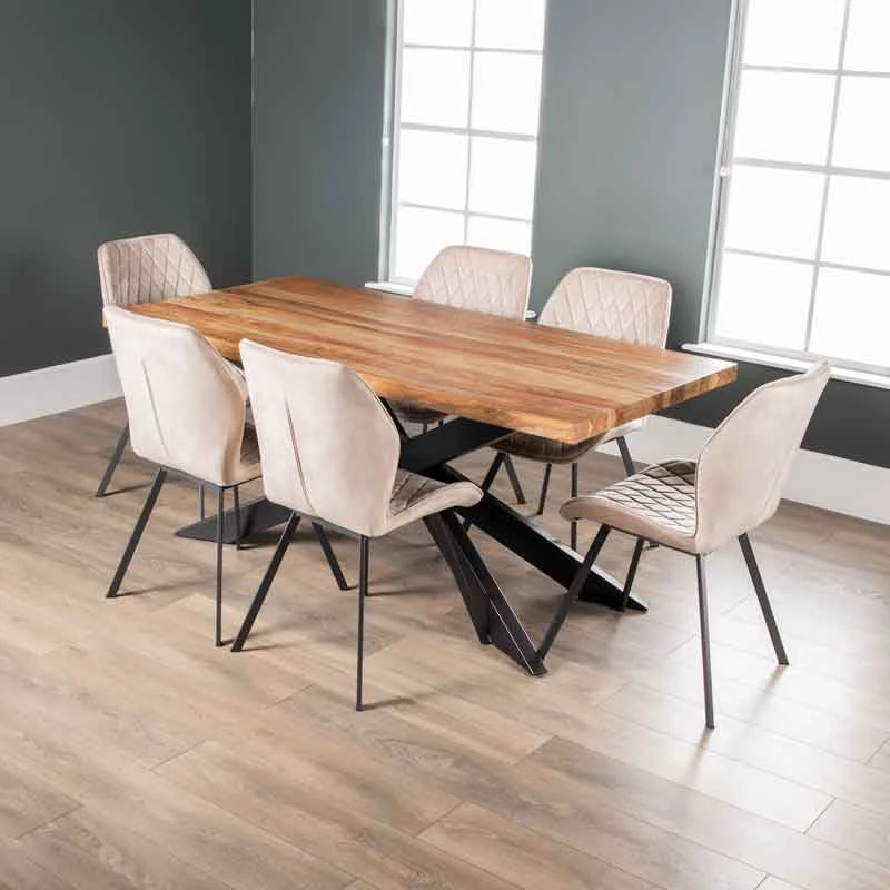 Winslow Table & 6 Vancouver Taupe Chairs 5 Winslow Table & 6 Vancouver Taupe Chairs - Image 3