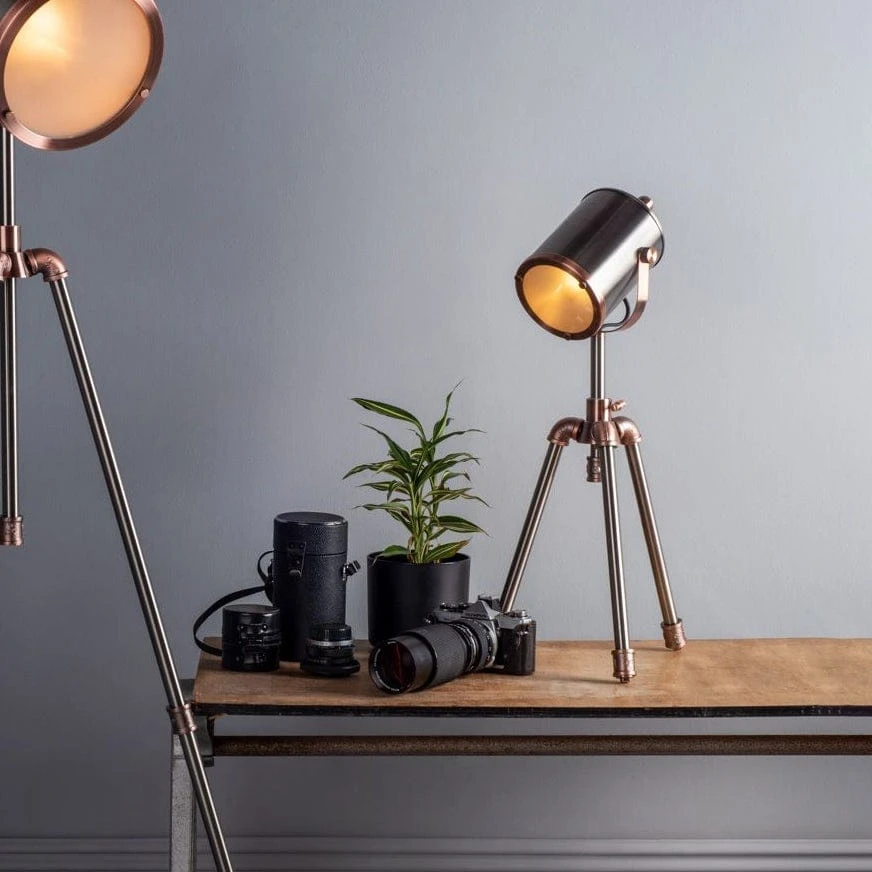 Aragon Antique Copper & Silver Table Lamp 3 Aragon Antique Copper & Silver Table Lamp