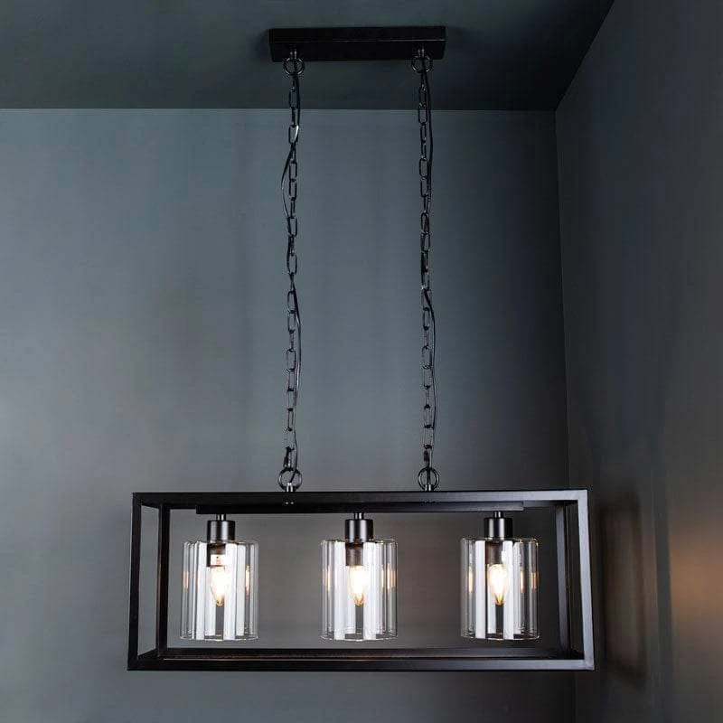 Lecce 3 Light Ceiling Pendant Light Black 3 Lecce 3 Light Ceiling Pendant Light Black