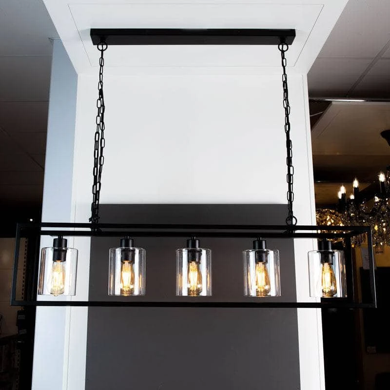 Lecce 5 Light Ceiling Pendant Light Black 3 Lecce 5 Light Ceiling Pendant Light Black