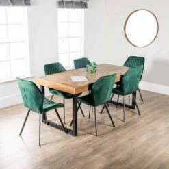 Lincoln Extending Table With 6 Vancouver Emerald Chairs -Taskers Sale Shop lincoln extending table with 6 vancouver emerald chairs 31294479433814