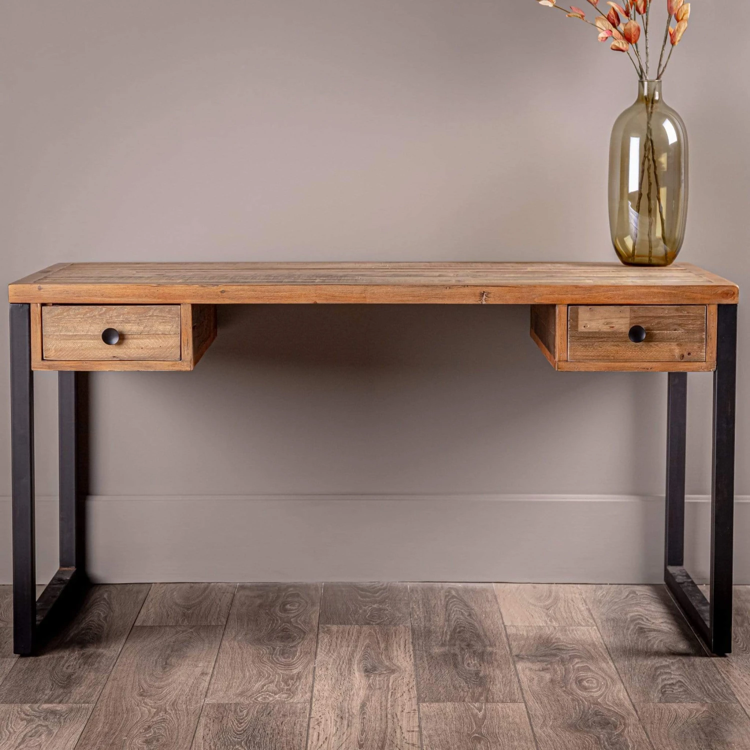 Lincoln Rustic Oak Desk 3 Lincoln Rustic Oak Desk