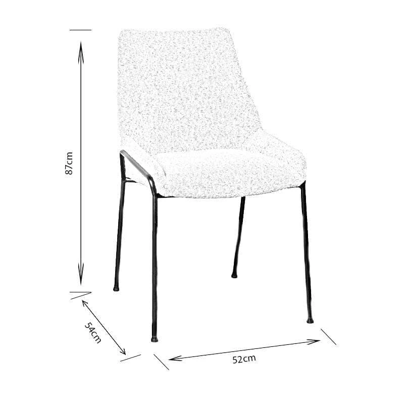 Ariel Round Dining Table & 4 Grey Boucle Lindsey Chairs 19 Ariel Round Dining Table & 4 Grey Boucle Lindsey Chairs - Image 17