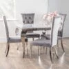 Square Louis Marble Dining Table Set And 4 Palermo Chairs 2 Square Louis Marble Dining Table Set And 4 Palermo Chairs -Taskers Sale Shop louis marble square table and 4 palermo chairs dining set zan marble sq louis 4 palermo chairs 28786958139478