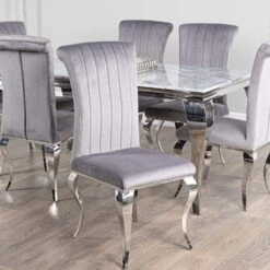 Louis Marble Table And 6 Nicole Chairs Dining Set 18 Louis Marble Table And 6 Nicole Chairs Dining Set -Taskers Sale Shop louis marble table and 6 nicole chairs dining set zan marble louis table 6 nicole 28786903613526