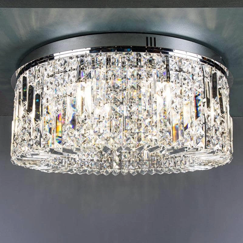 Wisconsin Chrome 8 Light Flush Ceiling Light 3 Wisconsin Chrome 8 Light Flush Ceiling Light