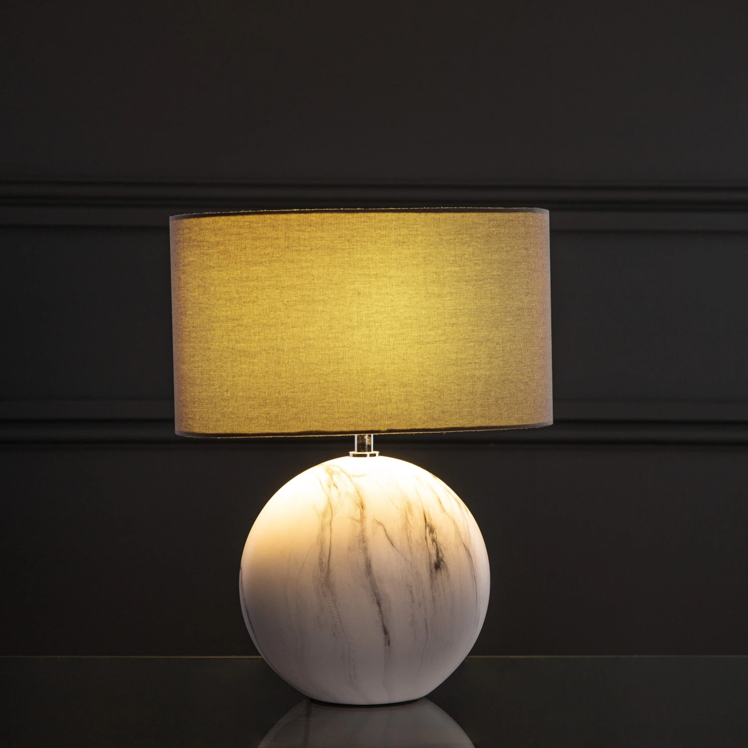 Marble Effect Ceramic Table Lamp 4 Marble Effect Ceramic Table Lamp - Image 2
