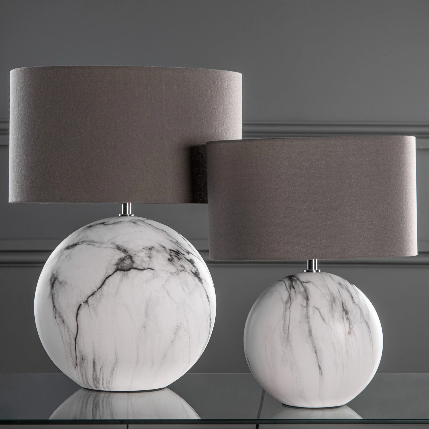 Marble Effect Ceramic Table Lamp 6 Marble Effect Ceramic Table Lamp - Image 4