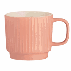 Mason Cash Embossed Line Coral Mug