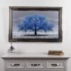 Navy Cherry Tree Framed Picture