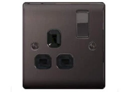 Nexus Metal Black Nickel Switched Socket