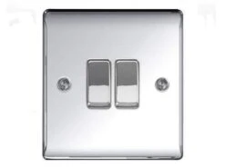 Nexus Metal Chrome Double Switch