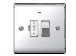 Nexus Metal Chrome Switched Fuse Connection Units With Neon Light