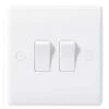 Nexus Moulded White Double Switch