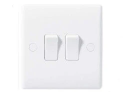 Nexus Moulded White Double Switch