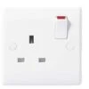 Nexus Moulded White Single Switched Socket