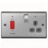 Nexus Nbs70G-01 Brushed Steel Cooker Switch & Socket 1 Nexus Nbs70G-01 Brushed Steel Cooker Switch & Socket -Taskers Sale Shop nexus nbs70g 01 brushed steel cooker switch socket nex nbs70g 01 cooker socket brush steel 14445448233046