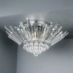 Badalona 5 Light Halo Flush Ceiling Light -Taskers Sale Shop nimbus 5 light halo flush ceiling light nim5050 dar nimbus 5lt halo flush crystal nim5050 29452519964758