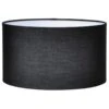 Viseu Black Poly Cotton Cylinder Drum Shade