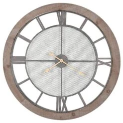 Pacific Lifestyle Natural Wood Round Wall Clock