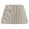 Aviero Taupe Poly Cotton Knife Pleat Shade