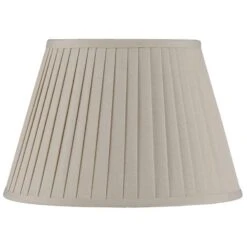 Aviero Taupe Poly Cotton Knife Pleat Shade