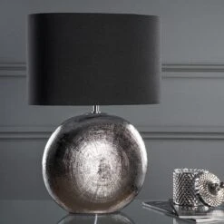 Pacific Silver Complete Alpha Table Lamp