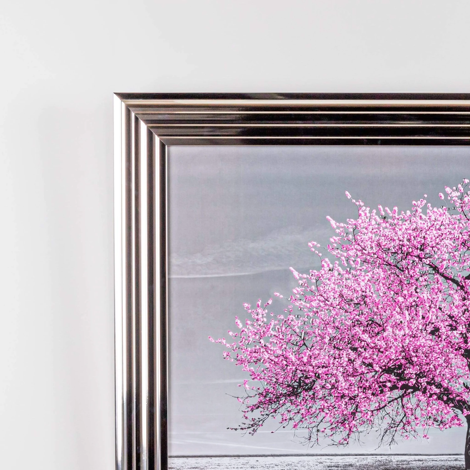 Pink Cherry Tree Framed Picture 114Cm X 74Cm 5 Pink Cherry Tree Framed Picture 114Cm X 74Cm - Image 3