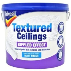 Polycell Textured Ceilings Matt Rippled White Paint
