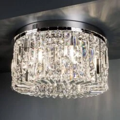 Wisconsin 5 Light Flush Chrome Ceiling Light