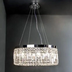 Wisconsin Round 8 Light Pendant Chrome Ceiling Light