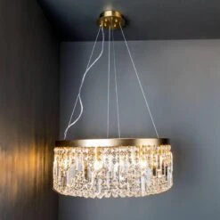 Wisconsin Round 8 Light Pendant Gold Ceiling Light