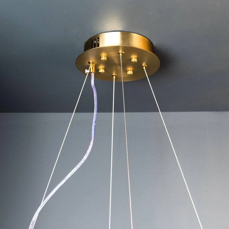 Wisconsin Round 8 Light Pendant Gold Ceiling Light 5 Wisconsin Round 8 Light Pendant Gold Ceiling Light - Image 3