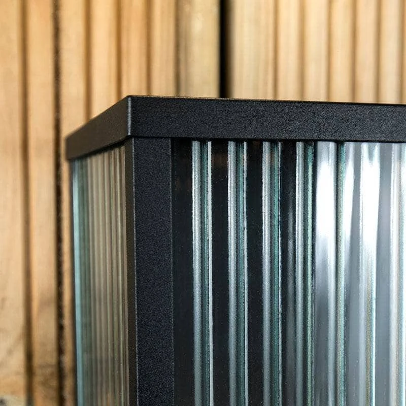 Provence Ribbed Glass Box Frame Lantern 4 Provence Ribbed Glass Box Frame Lantern - Image 2