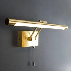 Rennes Satin Brass Picture Bathroom Light