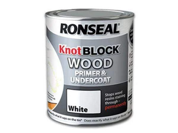 Ronseal Knot Block White Wood Primer And Undercoat 750Ml 3 Ronseal Knot Block White Wood Primer And Undercoat 750Ml